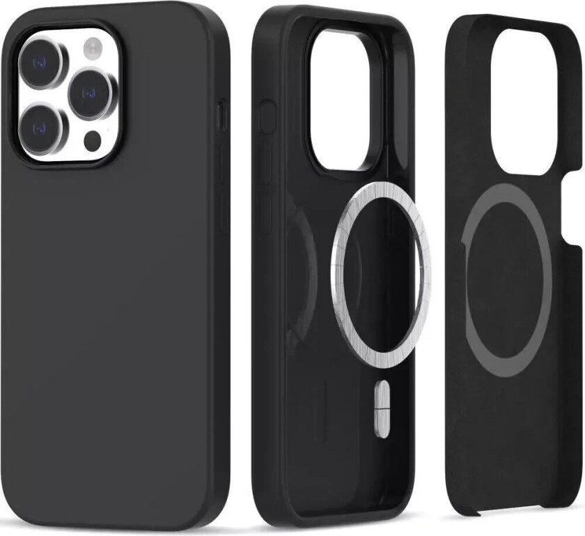 Tech-Protect iPhone 14 Pro Tech-Protect Silikon Deksel - MagSafe Kompatibel - Svart