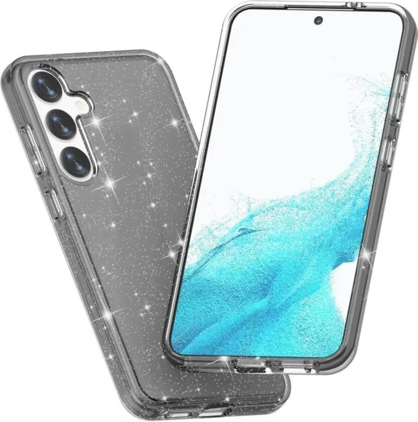 Samsung Galaxy S24 Hybrid Plast Deksel - Svart Glitter