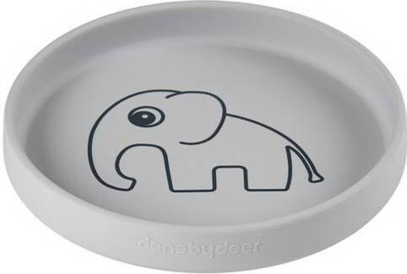 Done By Deer Silikon Tallerken Elphee, Grey