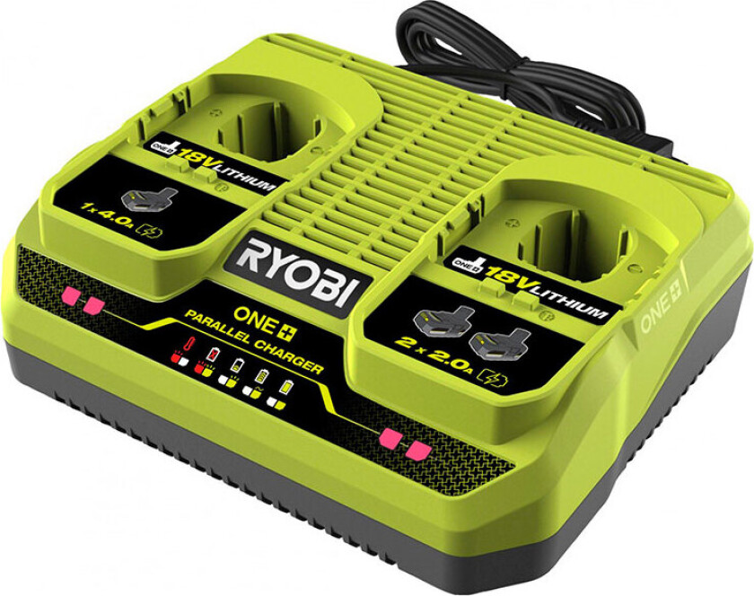 Ryobi RC18240 ONE+ Akku Dobbel lader (18V)