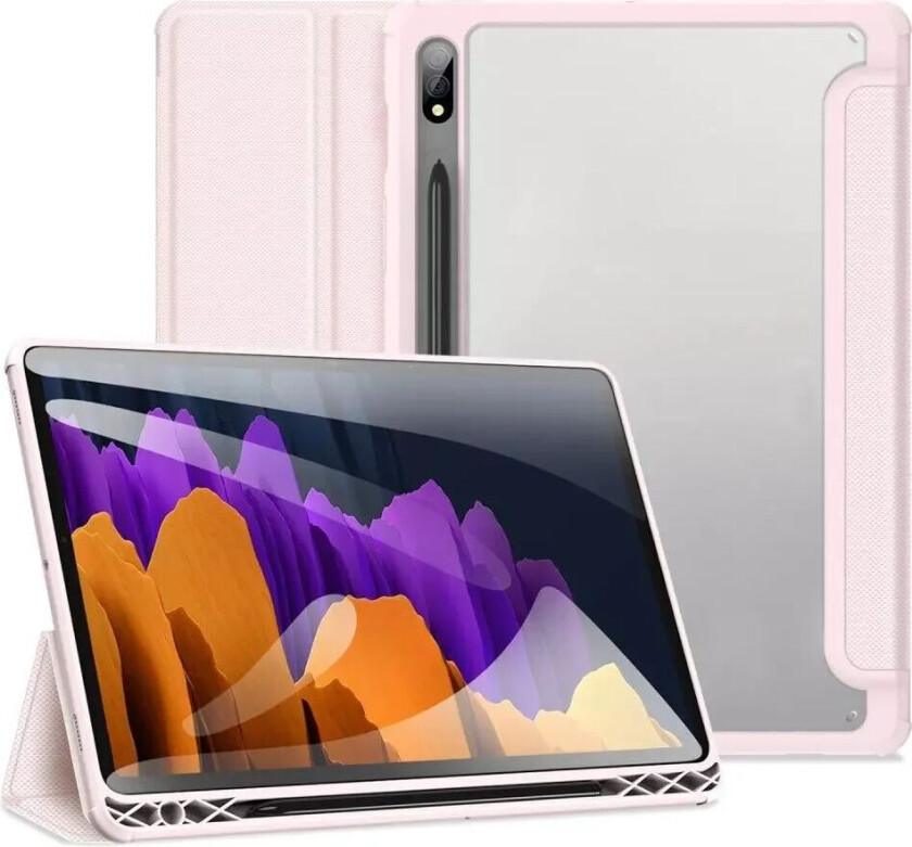 Samsung Galaxy Tab S8 / S7 DUX DUCIS TOBY Series - Støtsikkert Flipdeksel - Rosa
