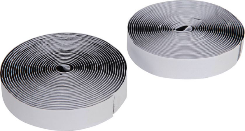Selvklebende borrelåstape 20mm x 1m (hook og loop) - Sort