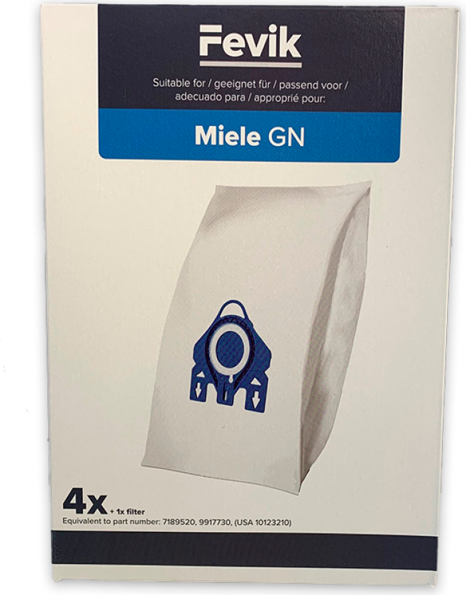 Støvsugerposer til Miele GN 4 stk. + 1 stk. filter