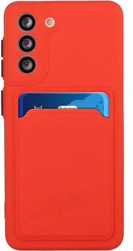 Samsung Galaxy S23 FE Fleksibelt Plast Deksel m. Kortholder - Rød