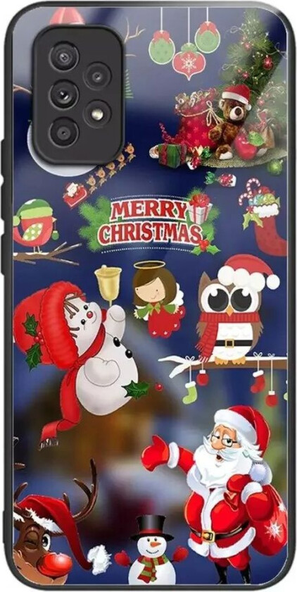 Samsung Galaxy A53 (5G) Jule Deksel m. Glassbakside - Julefigurer