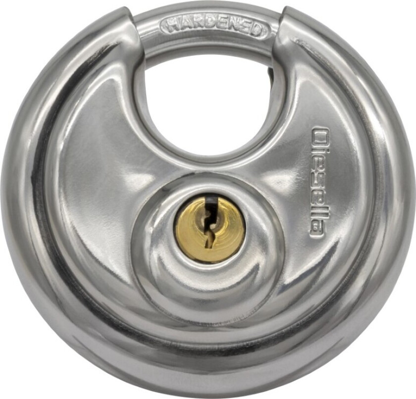 Hengelås Diskus 70 mm Rustfritt Stål