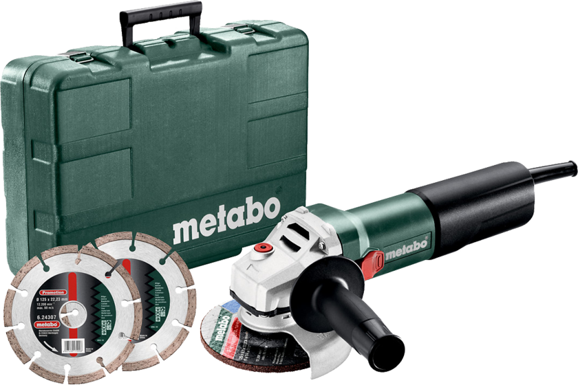Vinkelsliber 125mm 1400W WEQ1400-125 m/2Ãdiamantsk
