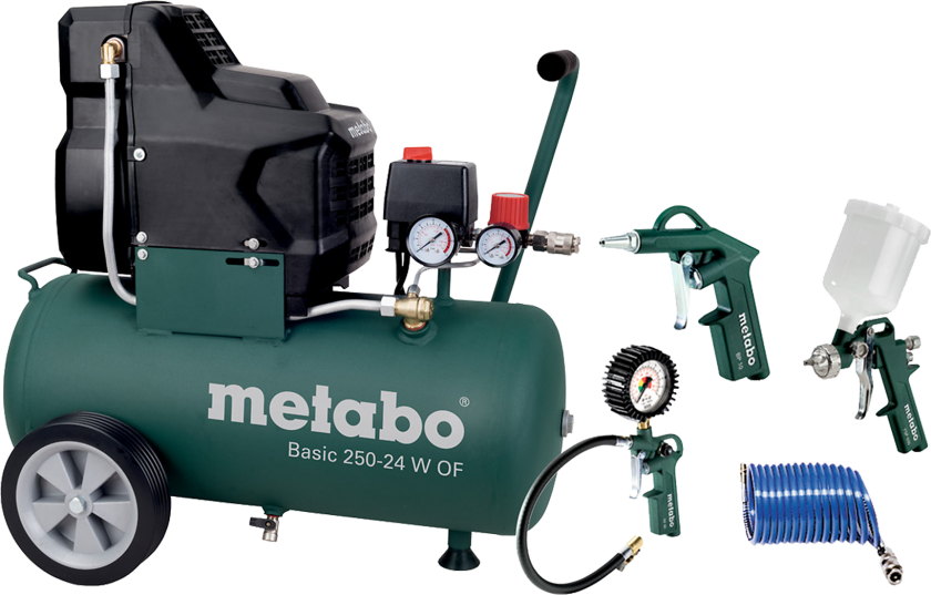 Kompressor Basic 250-04 OF, med LPZ4 værkstøjssæt