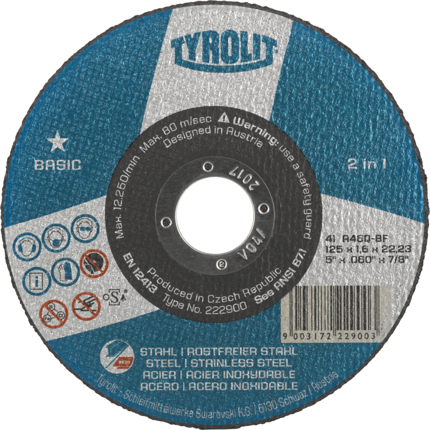Skæreskive Basic 41C ø125Ã1,0 A46Q-BF