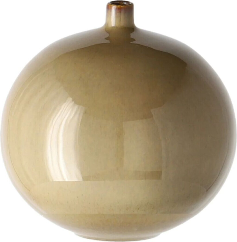 Tag rund vase stor Oker