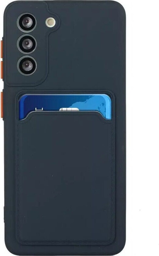 Samsung Galaxy S23 Fleksibelt Plastdeksel med Kortholder - Blå