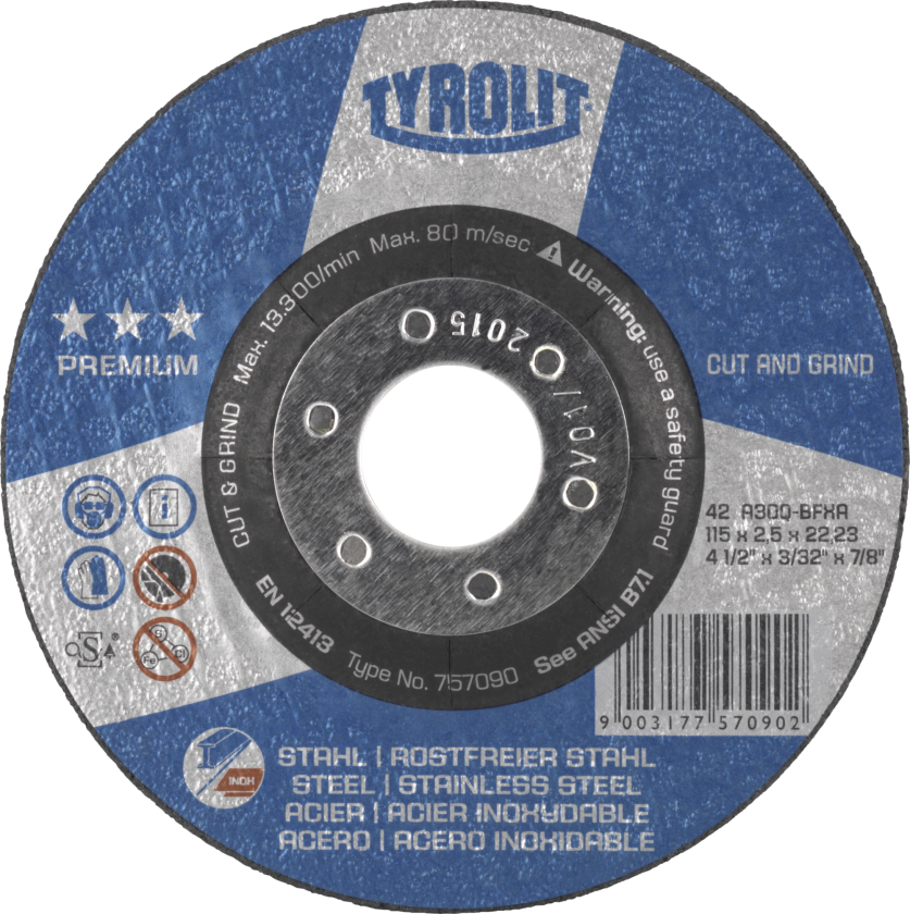 Skære-/skrubskive Premium 27EC ø150Ã3 A30Q-BFXA