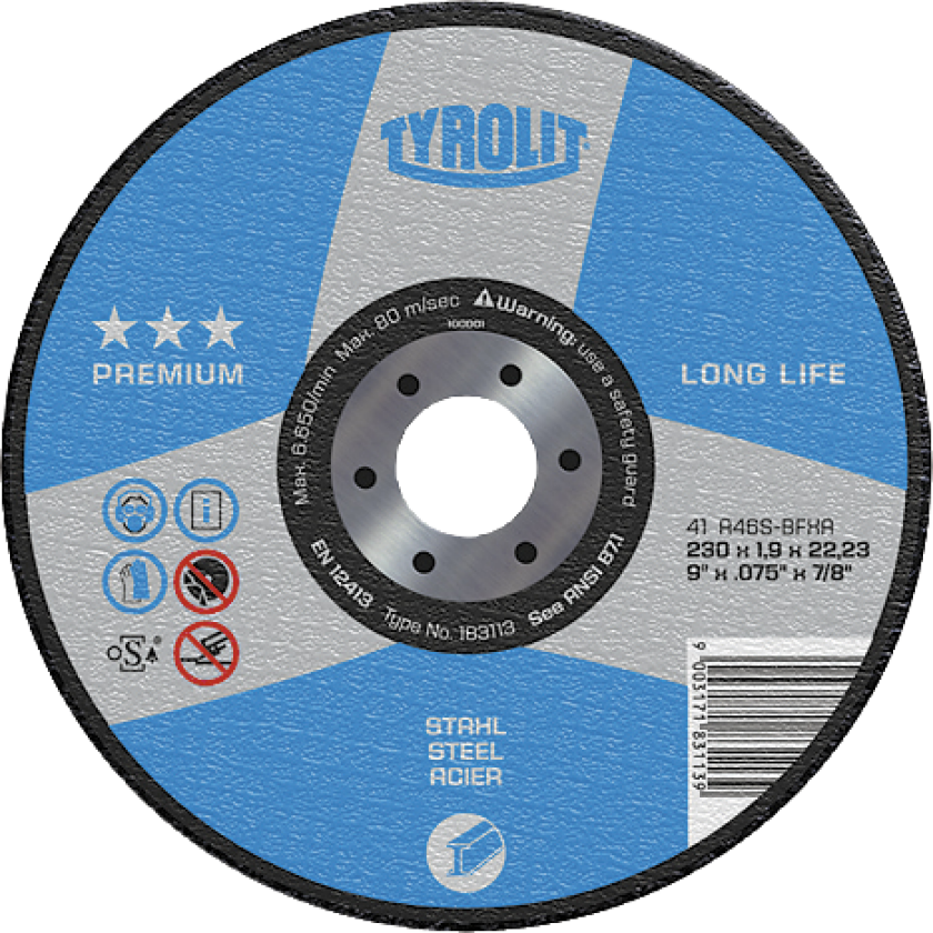 Skæreskive Premium 42F ø125Ã2,5Ã22,2 A30S-BFXA