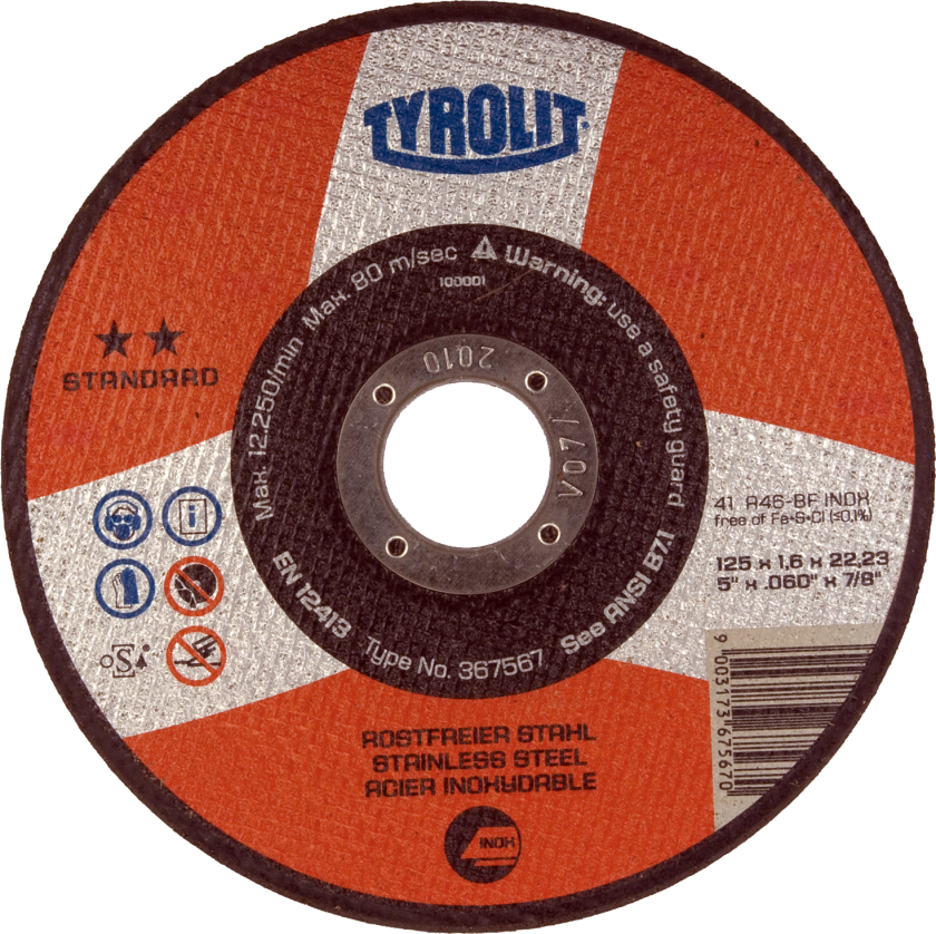 Skæreskive Standard 41X ø125Ã1,6 A46-BFinox