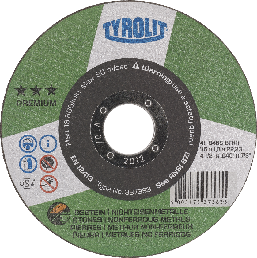 Skæreskive Premium 41F ø125Ã1,0Ã22 C46S-BFXA