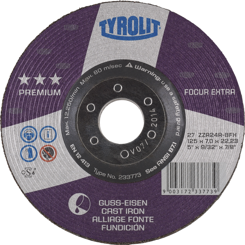 Skrubskive Premium 27F ø125Ã7 ZZA24R-BFX