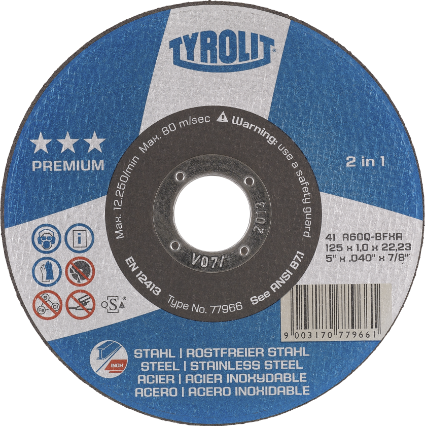 Skæreskive Premium 41F ø125Ã1Ã22,23 A60Q-BFXA