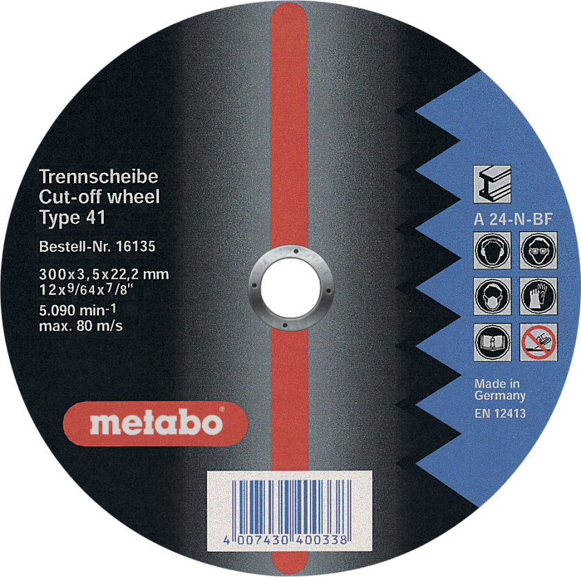 Skæreskive 300Ã3,5Ã25,4 mm t/metal