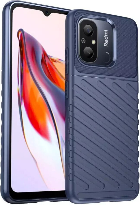 Xiaomi Redmi 12C Thunder Series Twill Plast Deksel - Blå