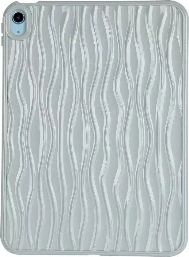 iPad Air (2022 / 2020) Fleksibelt Plast Deksel - Bølge Design - Grå