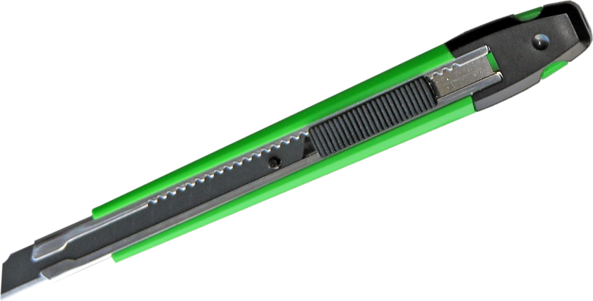 Bilde av DJ TOOLS brytebladkniv med skyveknapp og 9mm svart blad