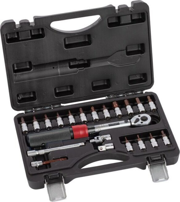 Momentnøkkel 2-20 Nm 1/4 med 21 deler