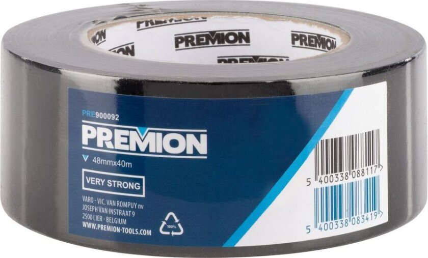 Gaffatape 48 mm x 40 m, farge sort