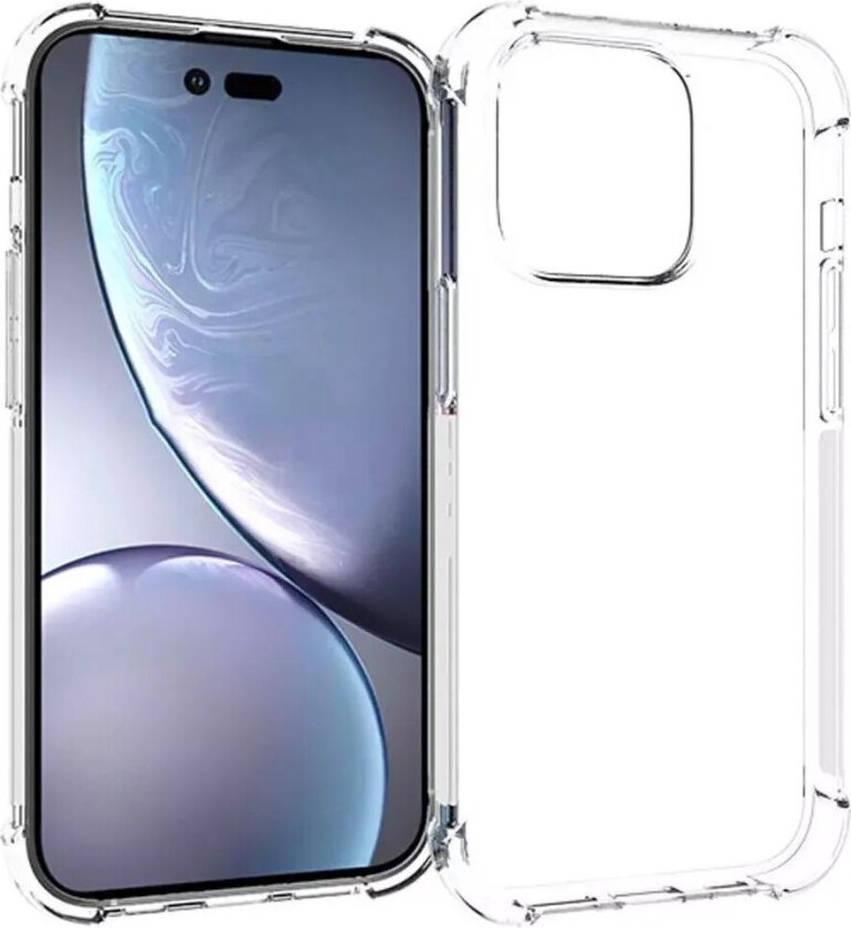 iPhone 14 Pro Shockproof Plastdeksel - Gjennomsiktig
