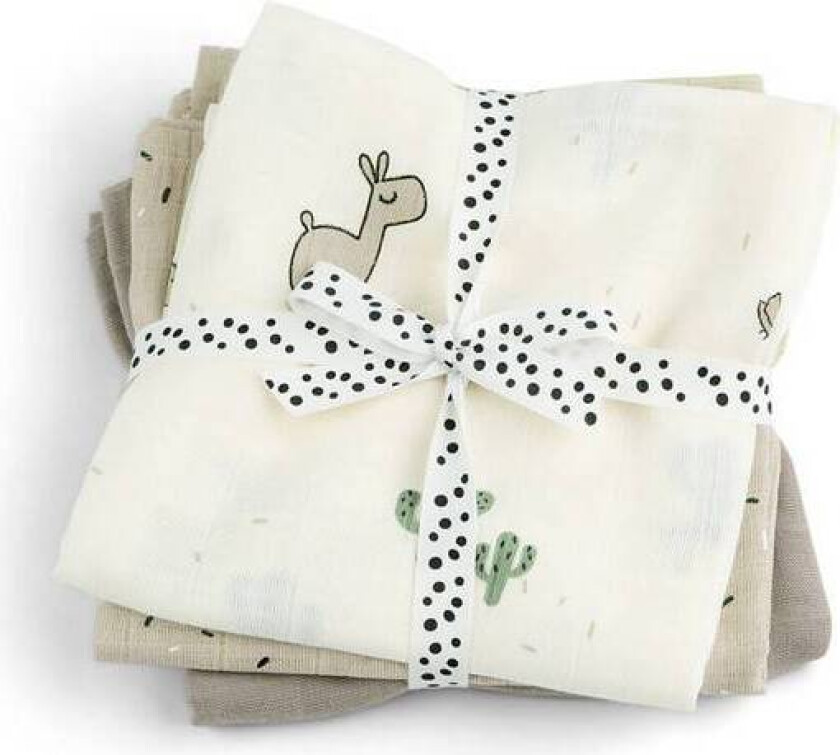 Bilde av Done By Deer Gots Musselinteppe 3-Pack Lalee, Sand