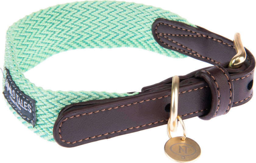 Bloom halsbånd, mint - Str M: 38 - 44 cm Halsomfang, B 32 mm