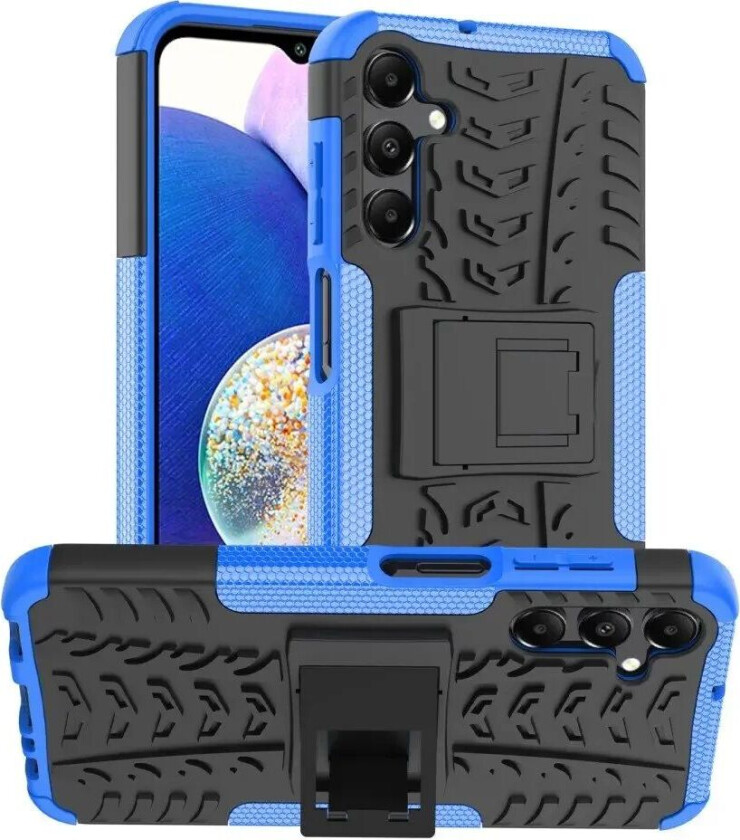 Samsung Galaxy A15 (5G) / A15 Cool Tyre Håndverker Deksel med Stativ - Svart / Blå