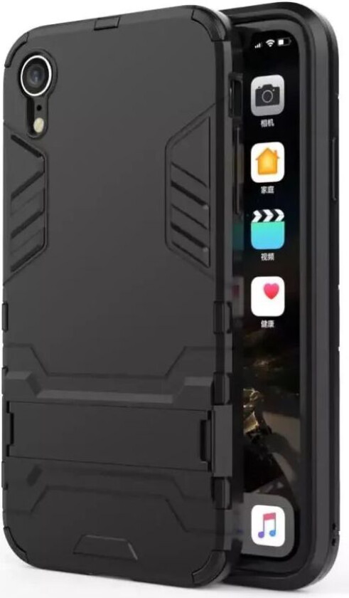 iPhone XR Håndverker Deksel med Stativ Svart