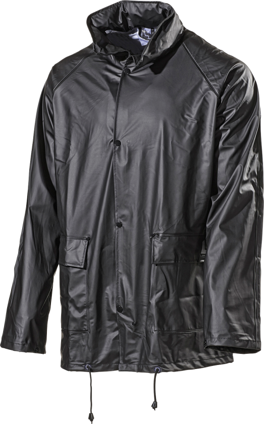 Regnjakke 903PU Svart Str. XS