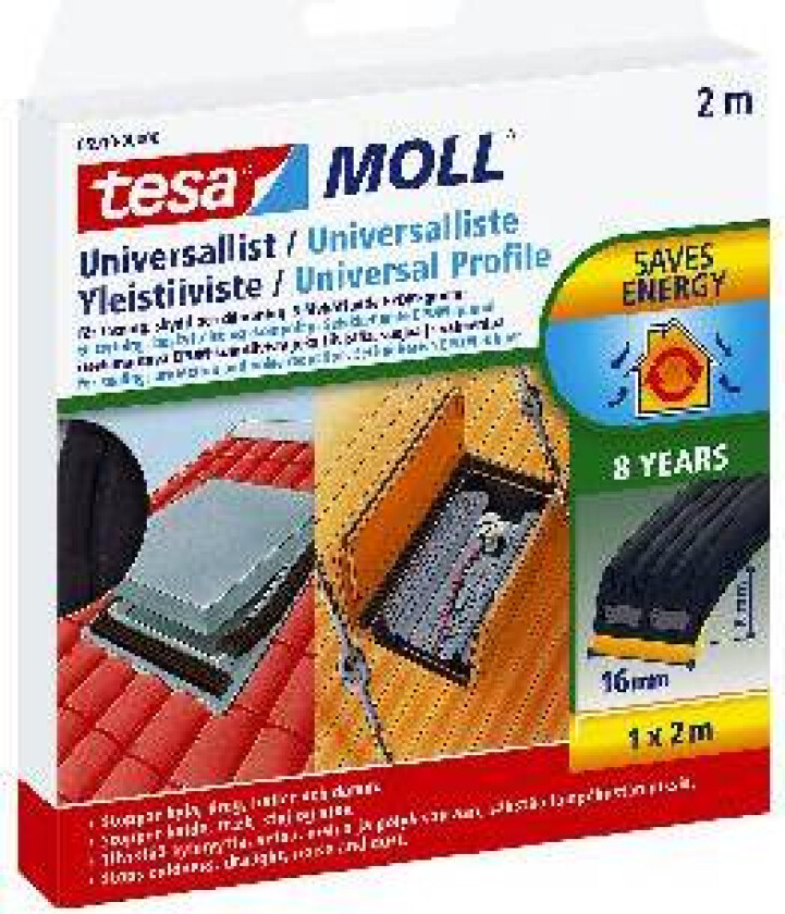 Tetningslist u 5910 16x8mmx2m