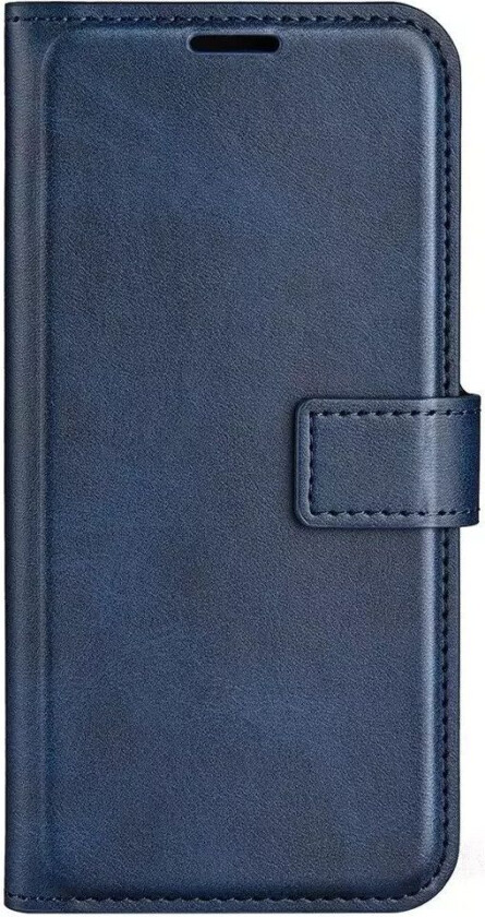 iPhone 14 Plus Leather Flip Deksel med Kortholder & Magnetisk Åpen/Lukkefunksjon - Blå