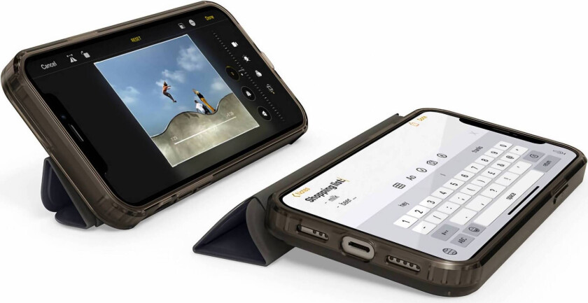 Origami iPhone 12/12 Pro Foldbart TPU Cover, Sort