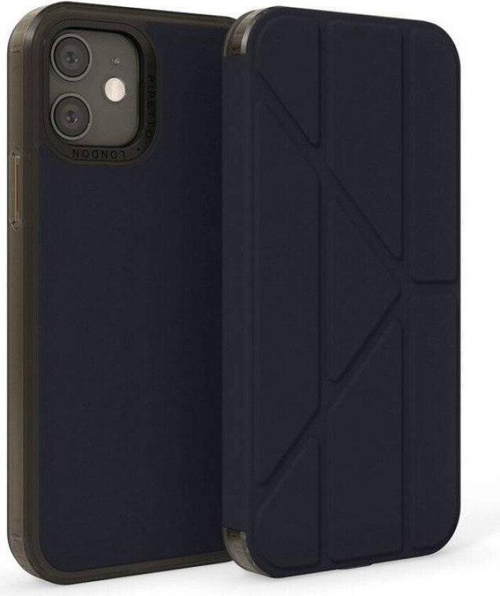 Origami Folio Case iPhone 12/ 12 Pro - Marineblå