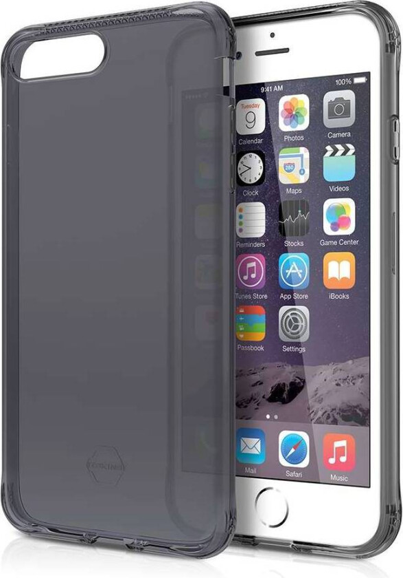 ITSKINS gel deksel iPhone 6/7/8 pluss gjennomsiktig svart