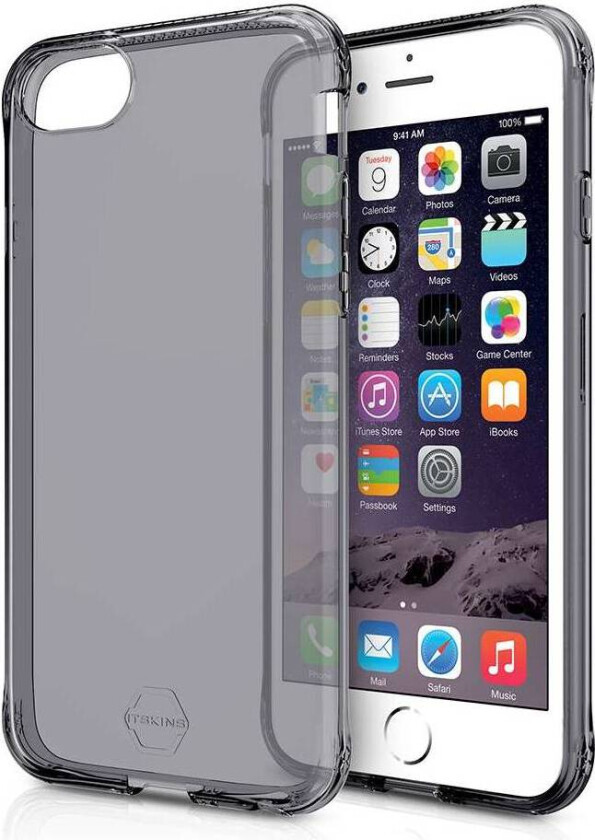 ITSKINS gel cover iPhone 7/6/6S/8 gjennomsiktig svart