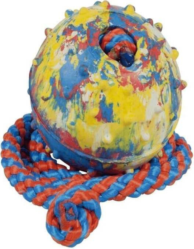 gummiball med tau - 5cm ball - 50cm tau