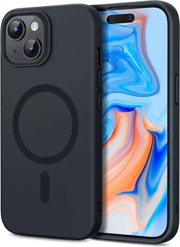 iPhone 15 ESR Cloud Halolock Deksel - MagSafe-Kompatibel - Svart