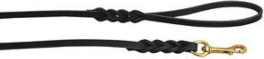 Kobbel Lær Messing Svart (flere størrelser) - 18 mm x 180 cm