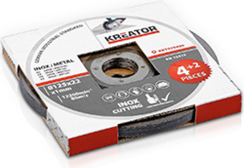 Skjæreskiver rustfrie 125x1,0 mm - 6 stk