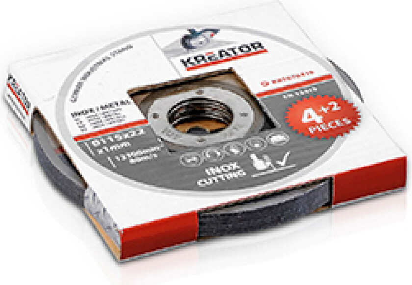 Rustfrie kappeskiver 115x1,0 mm - 6 stk