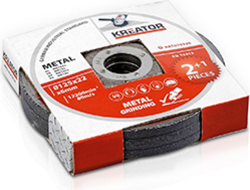 Slipeplater for metall Ø 125x6,0 mm - 3 stk