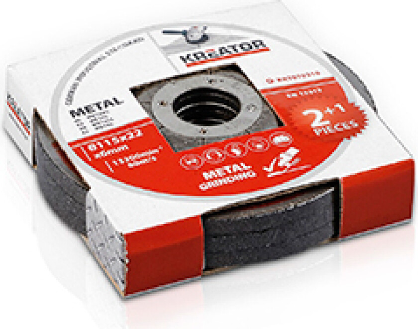 Slipeskiver for metall Ø 115x6,0 mm - 3 stk