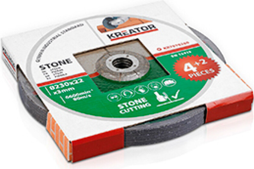 Kutteskiver for stein 230x3,0 mm - 6 stk.