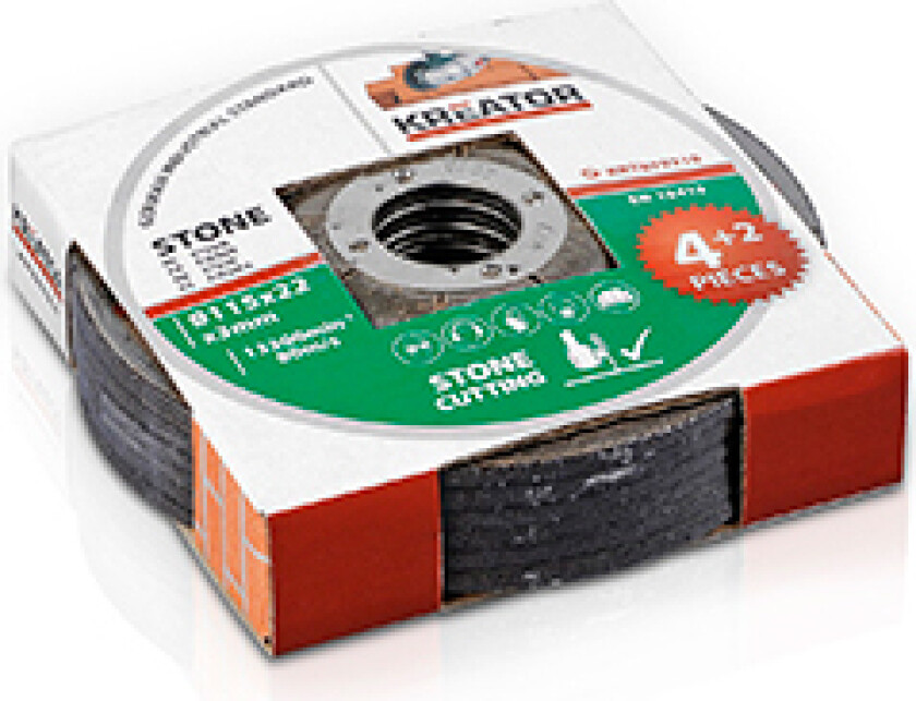 Kutteskiver for stein 115x2,5 mm - 6 stk.