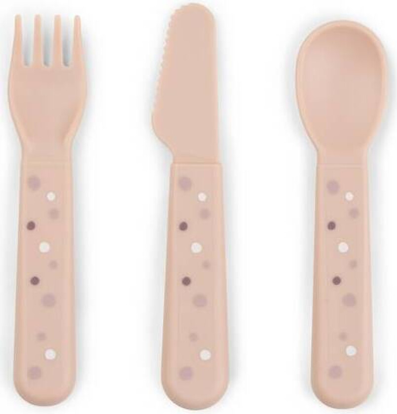 Done By Deer Bestikk Foodie Cutlery Set Happy Dots, Powder
