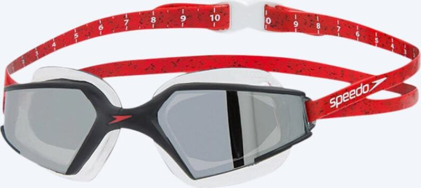 åpent vann svømmebriller - AquaPulse Max 2 Mirror - Svart/rød